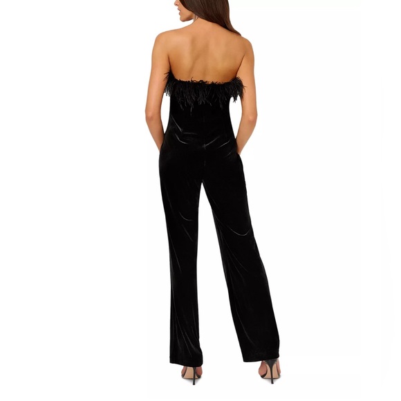 Perfect Holiday Outfit! Liv Foster Velvet Stretch Jumpsuit - Picture 3 of 9